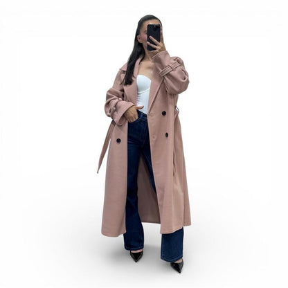 Eleganter Oversize-Maxi-Trenchcoat für Damen