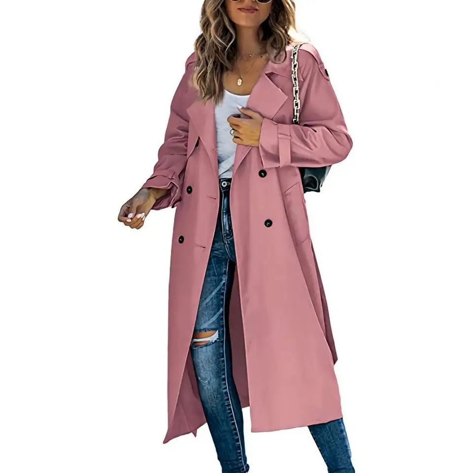 Eleganter Oversize-Maxi-Trenchcoat für Damen