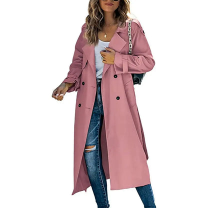 Eleganter Oversize-Maxi-Trenchcoat für Damen