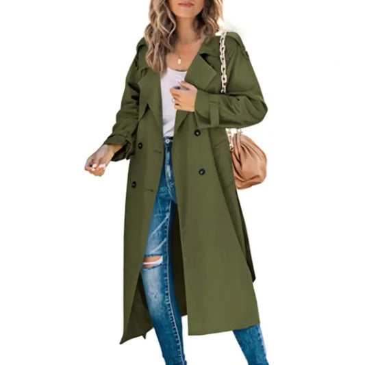 Eleganter Oversize-Maxi-Trenchcoat für Damen