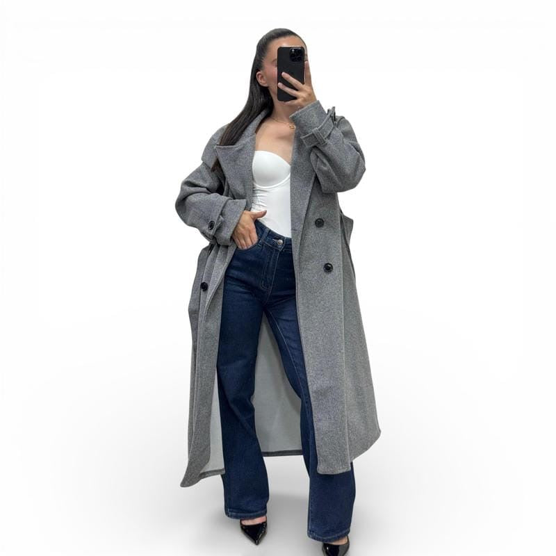 Eleganter Oversize-Maxi-Trenchcoat für Damen